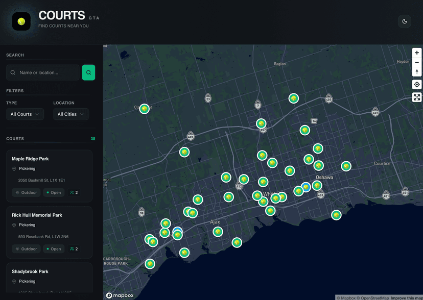 Courts tennis court finder